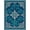 Blue, Pattern 4, variant on Design&I 9'x12' Washable Area Rug Sleek Flatweave Pet Friendly Fish Navigation Fishing Symbols Hook Centerpiece Hunting Animals for Master Suite, Under Bed