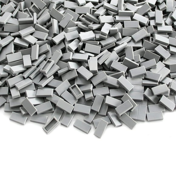 Bloques de construcción Feleph de color gris azulado claro, 1 x 2 baldosas, 700 unidades