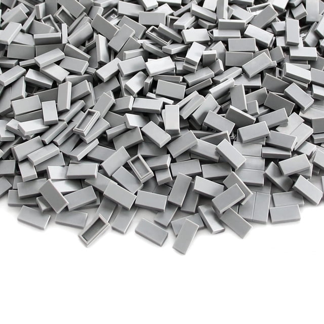 Bloques de construcción Feleph de color gris azulado claro, 1 x 2 baldosas, 700 unidades