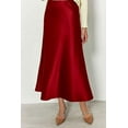 thumbnail image 4 of PRETTYGARDEN Women's Summer Midi Satin Skirt Dressy Casual High Waisted A Line Flowy Ruffle Elegant Party Skirts, 4 of 10