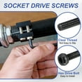 thumbnail image 3 of Uxcell Hex Socket Head Cap Screws Bolts, Carbon Steel Socket Drive Screws, Black Oxide Full Threads M3 x 45 mm 50, 3 of 7