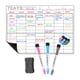 thumbnail image 1 of Calendario magnético de borrado en seco Pizarra blanca Imán de nevera Mensaje diario flexible, 1 of 8