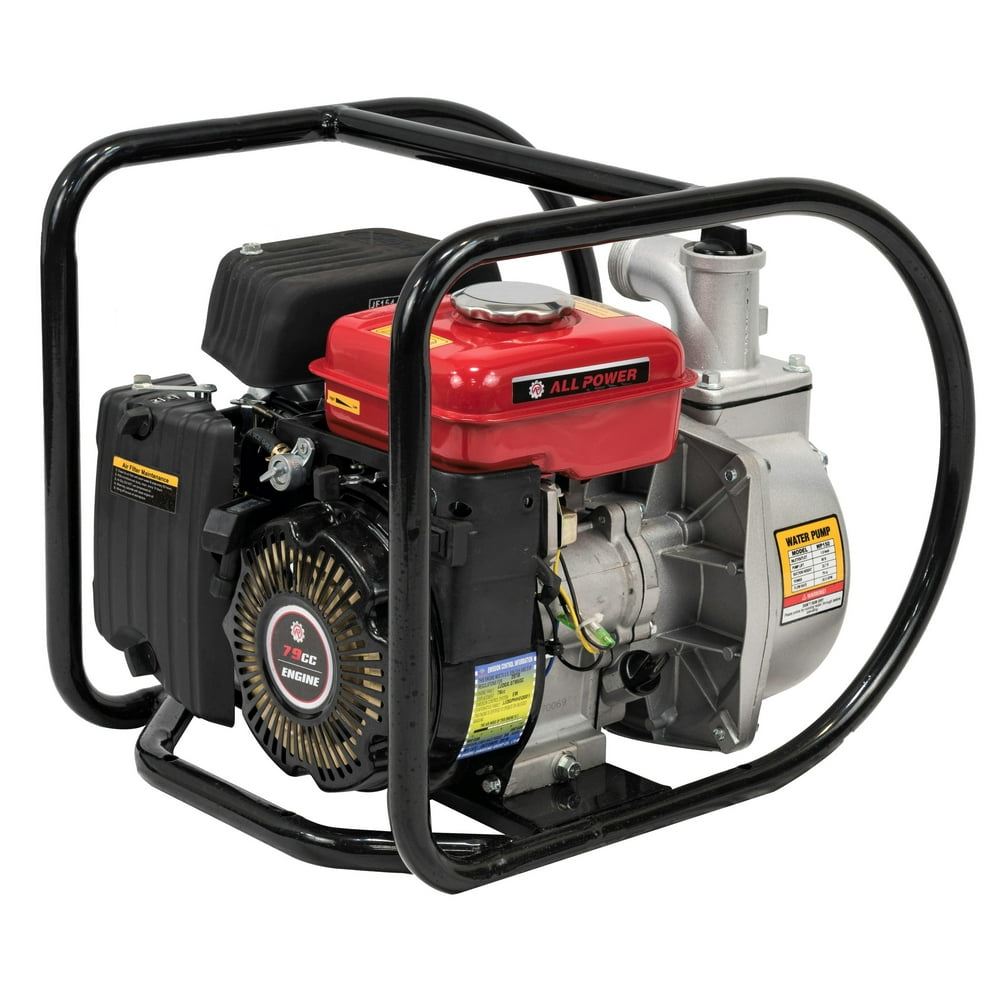 All Power 2.5 HP Gas Powered 1.5 inch Clear Water Pump, 48 Gallon Per