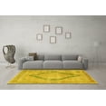thumbnail image 3 of Ahgly Company Indoor Square Persian Yellow Traditional Area Rugs, 5' Square, 3 of 4