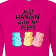 thumbnail image 4 of Inktastic Easter Just Hangin' with My Peeps Long Sleeve T-Shirt, 4 of 5
