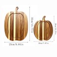 thumbnail image 3 of 2PCS Halloween Pumpkin Shaped Wood Cutting Board for kitchen Decor, Gothic Cutting Boards with Handle, Charcuterie Wooden Boards, Serving Platter for Halloween Dinner Party Kitchen Table Home Decor, 3 of 6