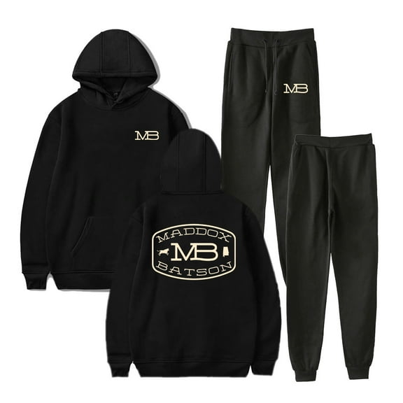 Maddox Batson MB Logo Hoodie Jogger Pants Two Piece Sets Sweatshirts Sweatpants Women Men's Set