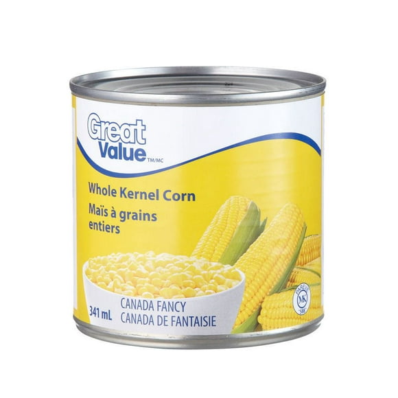 Great Value Whole Kernel Corn, 341 mL