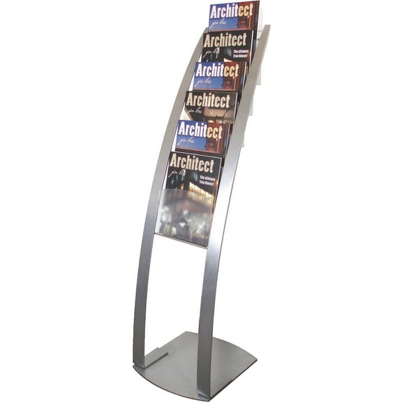 Deflect-o 6-Compartment Contemporary Literature Floor Stand (BaseUPC 0007991602648) Color Black