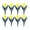 Yellow-YE, variant on MMJ Plastic Tulip Flower Garden Stakes 8pcs Outdoor Yard Decorative Ground Insert for Patio and Backyard Lawn 11.4x5.9in