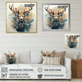thumbnail image 4 of Designart "Abstracted Antlers of a Deer" Landscapes Floater Framed Wall Art Print, 4 of 7