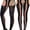 Pothole Tights - Black, variant on ToBeInStyle Women's Shredded Ripped Holes Punk Footless Tights - Neon Green - One Size