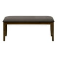 thumbnail image 4 of Monarch Specialties Bench, 44" Rectangular, Upholstered, Wood, Dining Room, Kitchen, Entryway, Brown Solid Wood, Brown Fabric, Transitional, 4 of 9