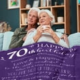 thumbnail image 2 of LHSHID Happy 60th Birthday Decorations Blanket Flannel Soft and Comfortable Anti static Bed Sofa Blanket 60x80in, 2 of 6