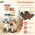 thumbnail image 5 of Pefilos 57" Cat Tree House, Small Cat Condo with Sisal Scratching Post, Mushroom Cat Tower, Multicolor, 5 of 8