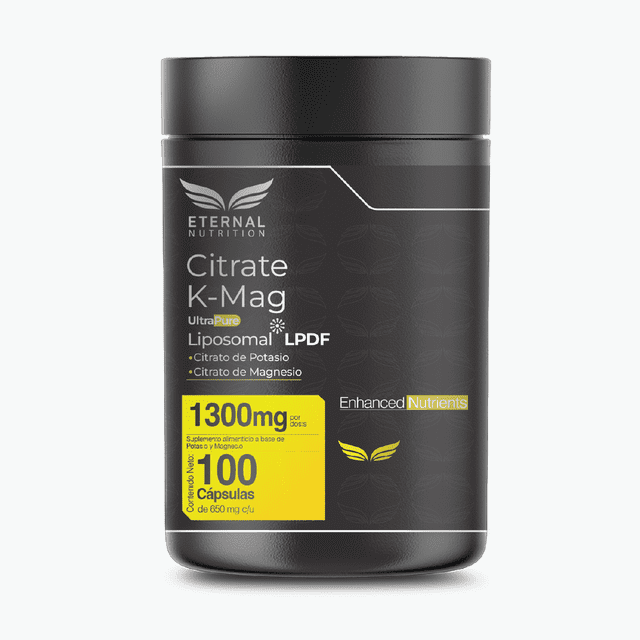 Citrato de Magnesio y Potasio Eternal Nutrition 100 Cápsulas 1300 mg