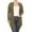 Olive, variant on Women's Plus Size Casual Draped Open Front Long Sleeves Solid Cardigan