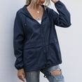 thumbnail image 2 of Chaqueta básica a prueba de viento para mujer, abrigo fino informal, ropa de calle, chaquetas impermeables, trajes con capucha, ropa de abrigo para mujer, novedad, 2 of 5