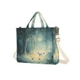 thumbnail image 7 of FORMRS Womens Corduroy Tote Bag Crossbody Shoulder Handbag with Pocket, Night Forest Scene, 7 of 7