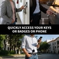 thumbnail image 2 of Ogetok 2 Pack Retractable Keychain with Metal Carabiner Strong 9oz Retraction for Phone Keys ID Badge Multi Function Durable Abs Black, 2 of 7