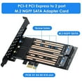 thumbnail image 3 of Dual M.2 PCIE Adapter, NCQ Supported High  M.2 NVMe To PCIE Adapter  For SSD, 3 of 8