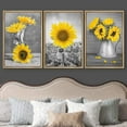 thumbnail image 3 of wall26 Framed Canvas Print Wall Art Set Duotone Botanical Sunflower Close Up Nature Wilderness Photography Modern Art Floral Decorative Relax/Calm for Living Room, Bedroom, Office - 24"x36", 3 of 5