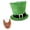 B, variant on Shamrock Green Top Hat Leprechaun Styling Hat with Unique Golden Buckles Wide Brimmed Western Cosplay Wear