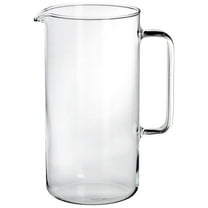 Simax Glassware Clear Glass Pitcher | 2.1 Quart. Borosilicate Glass, Microwave and Dishwasher Safe