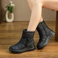 thumbnail image 2 of Xiaoxatg Women's Boots - Casual Mid Calf Insulated On Flat Heel Winter Footwear for Comfortable Warm Wear in Cold Weather 9 Black, 2 of 9