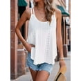 thumbnail image 4 of Weardear Womens Tank Tops Fashion Eyelet Embroidery Sleeveless Camisole Scoop Neck Loose Casual 2024 Summer Clothes Flowy Shirts, 4 of 6