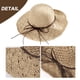 thumbnail image 3 of Sombrero de paja, gorras de ala ancha para mujer, sombreros de paja plegables para playa de verano, sombrero de playa para el sol para mujer, ala ancha, 3 of 6