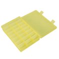 thumbnail image 4 of 24 Grids Plastic Jewelry Adjustable Box Detachable Organizer Beads Storage Case (Yellow), 4 of 8
