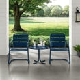 thumbnail image 4 of Crosley Brighton 3 Piece 22" Round Metal Patio Conversation Set in Navy, 4 of 6