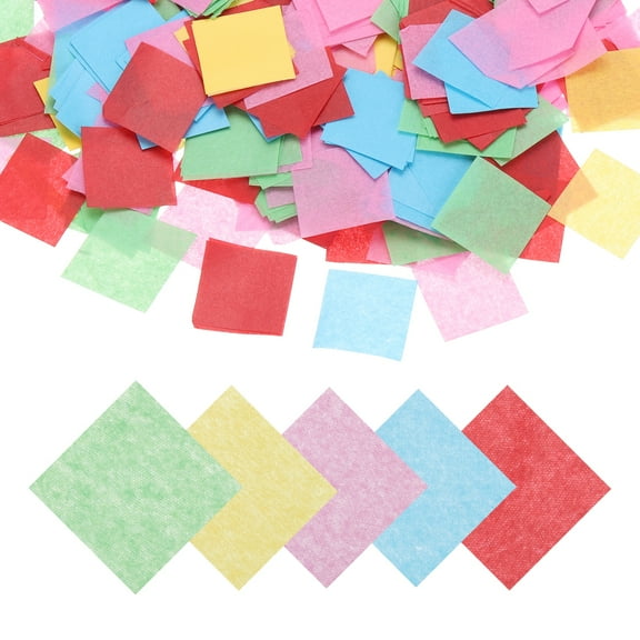 Uxcell Tissue Paper Squares Confetti Precut Craft Paper, Colorful Tissue Paper Bulk for Art Crafts DIY Scrapbooking 5000