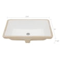 thumbnail image 6 of Kichae Undermount Bathroom Sink 21 inch Ceramic Bathroom Sink, 6 of 6