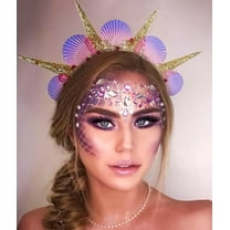 Pink Shell Halo Crown Tiara Mermaid Tiara - 1 Piece Handmade Halloween Renaissance Siren Shaped Artifact