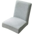 thumbnail image 4 of 2xGray Removable One-Piece Dining Chair Cover for Banquet Chair Seat, 4 of 8