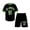 Green, variant on Infant Girls Suit Printed Short Sleeve Casual Quality Outdoor Cozy Summer for Girls Active Shorts Set