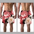 thumbnail image 3 of luoweisi Men's Beach Shorts Quick Dry Swim Trunks with Mesh Lining Peony L, 3 of 5