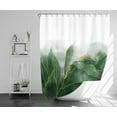 thumbnail image 3 of Marble Shower Curtain Ombre Green Gold Modern Bathroom Art Decor Emerald Green & Golden Fabric Waterproof Polyester Elevate Your Bathroom with Luxurious Style (72"x72), 3 of 6