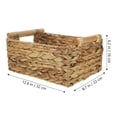 thumbnail image 2 of HEALEEP Woven Rattan Storage Basket in Khaki, 12.6x8.7x6.3 Inches, and Stylish Home Organizer, 1 Piece, 2 of 8