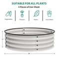 thumbnail image 2 of Gaderth Round Raised Garden Bed, 2x2x1FT Galvanized Steel Raised Garden Bed Kit, Rust Resistant Open Bottom Planter with Reinforced Edge, Easy Assembly for Vegetables, Flowers, Herbs, Fruits, 2 of 7