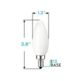 thumbnail image 2 of Luxrite E12 LED Chandelier Frosted Light Bulbs, Dimmable, 60 Watt Equivalent, 2700K Warm White, 450 Lumens, Blunt Tip, 16-Pack, 2 of 8