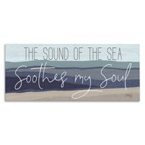 Stupell Industries Sound Of The Sea Coastal Painting Gallery Wrapped Canvas Art Print Wall Art, 30 x 13