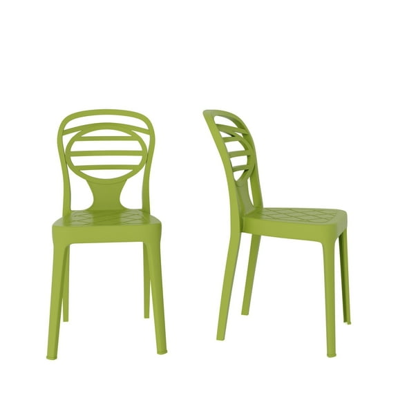 Kova Resin Patio Chair (Set of 2), Green