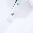 thumbnail image 5 of HOMADLES Boys Short Sleeve Pique Polo Shirt School Uniform Breathable Lapel T Shirts, White 13-14 T, 5 of 6