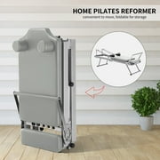 Pilates Reformer Foldable Pilates Machine & Equipment for Home Workout Cardio Fitness Rebounder, Black