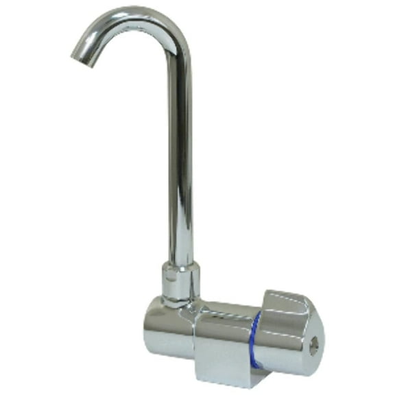 Scandvik 10180P Ceramic Family Tap with Folding Spout Faucet, Chrome Finish