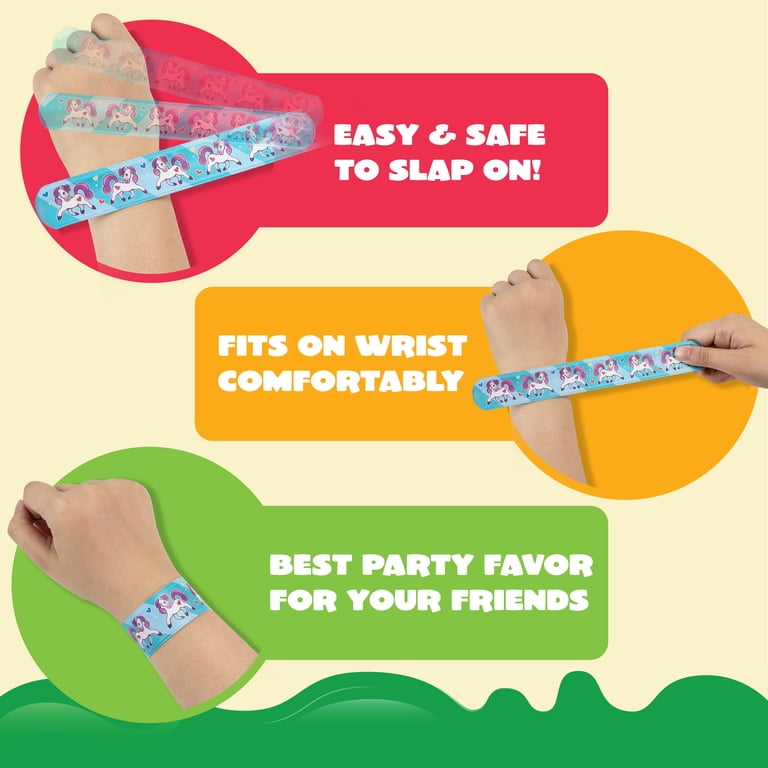 Joyfy Slap Bracelets Party Favors, 144 Pcs, 36 Designs photo 4