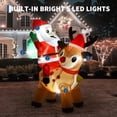 thumbnail image 5 of CazToi 6.9ft Inflatable Santa Claus with Reindeer Outdoor Yard Decoration with Lights, 5 of 7